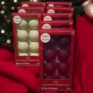 Ashland Red Glass Ornament Collection